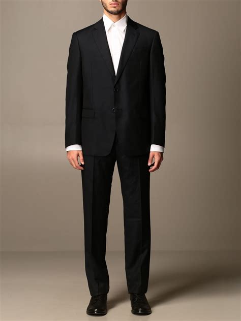 Giorgio Armani Outlet Classic Single Breasted Suit In Virgin Wool Suit Giorgio Armani Men