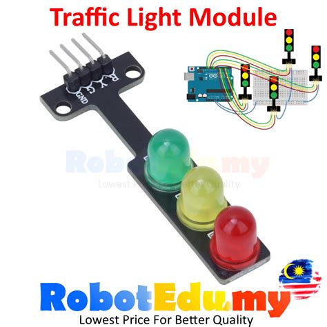 Traffic Light Module System Led 8mm Red Yellow Green 3 Leds Lights