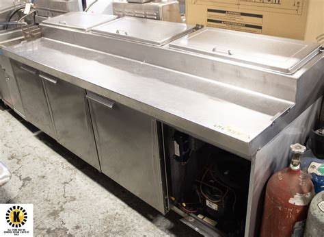 stainless steel  pizza prep table