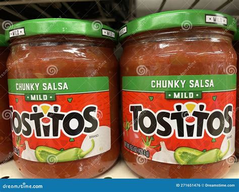 Grocery Store Tostitos Chip Salsa Dip Chunky Editorial Photo Image Of