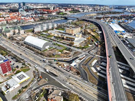 Tu Powstaje Nowe Du E Rondo W Szczecinie Tramwaje B D Z Niego