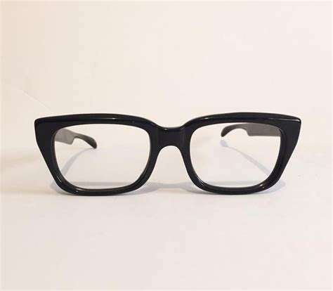 1960s Vintage Black Eyeglasses Frames Retro Eyewear