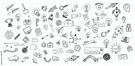 Hand Draw Technology Sketch Icon Doodle Set Design Doodle Art Business