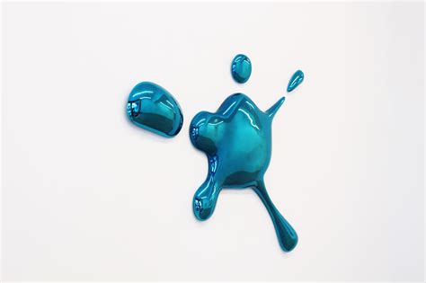 Wall Sculpture Splash Turquoise By Philippe Berry Galerie Duret