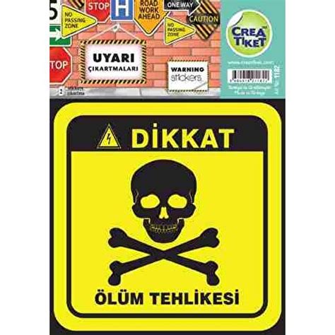 Crea Etiket Uyarı Ölüm Tehlikesi İşareti 1182 Fiyatı