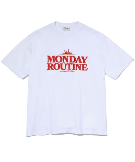 MUSINSA PHYPS PHYPS MONDAY ROUTINE STITCH SS WHITE