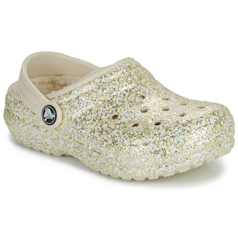 Crocs Classic Lined Glitter Clog K Beige Shoefreak