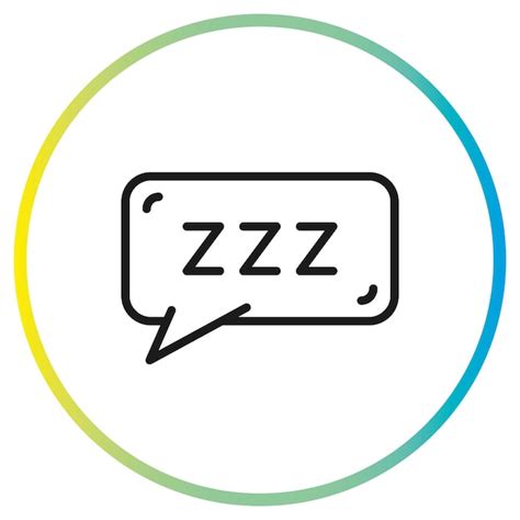 Premium Vector Sleeping Icon Zzz Text Inside Speech Bubble Sleepy