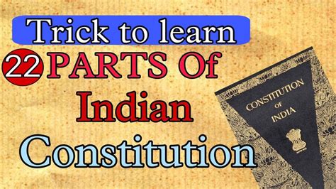 Trick To Memorise Parts Of Indian Constitution Polity Trick Ssc