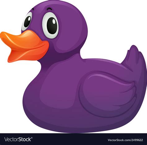 A Purple Rubber Duck Royalty Free Vector Image