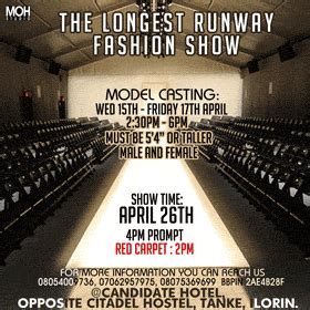 NAIJA DESIGNER'S CORNER: AUDITION FOR THE LONGEST RUNWAY FASHION SHOW ...