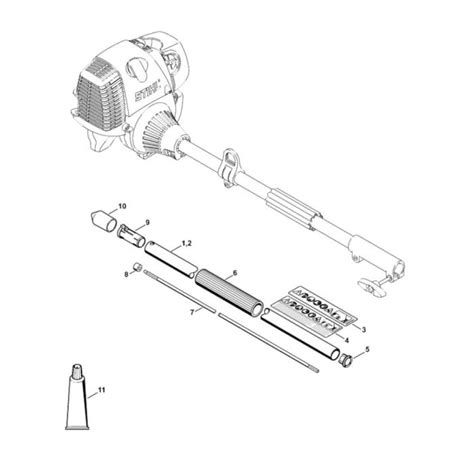 Drive Tube Assembly For Stihl Fh Km Degree Kombitool L S Engineers