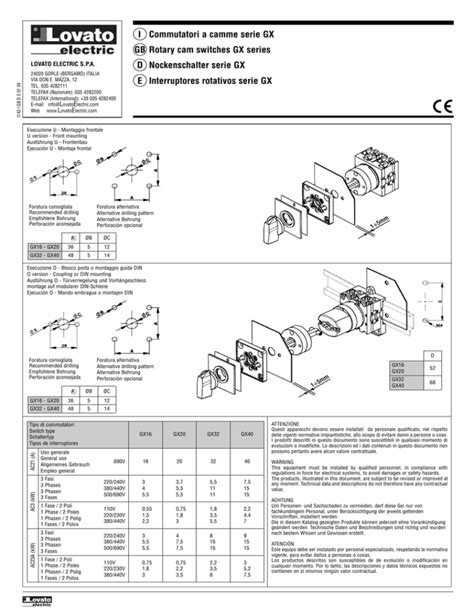 GX16 Lovato Electric