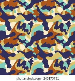 Abstract Camouflage Texture Seamless Pattern Vector Stock Vector