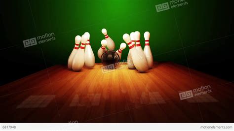 Bowling Strike Realistic Timewarp 3d Animation Stock Animation | 6817948