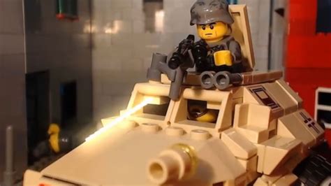 LEGO WW2 USA Normandy Battle Stop Motion Animation Urban Combat