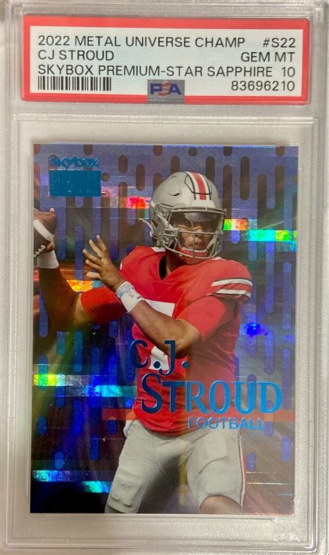 Ud Skybox Metal Universe C J Stroud Premium Star Sapphire Cj