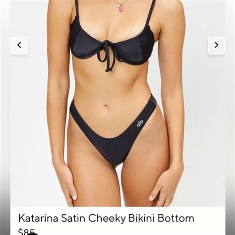 Frankie S Bikinis Swim Nwt Katarina Satin Cheeky Bikini Bottom