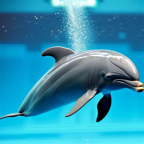 Premium AI Image | Happy jumping dolphin