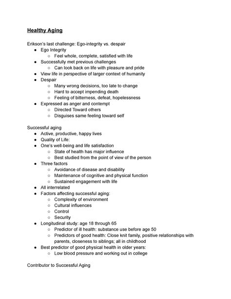 Lifespan Psych Ch Dr Hamilton Healthy Aging Eriksons Last