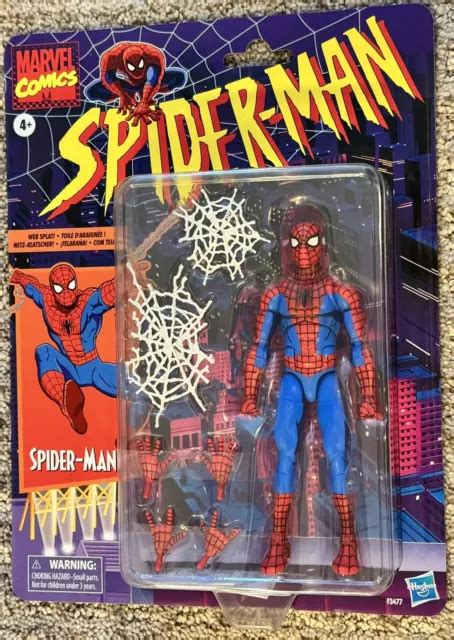 Marvel Legends Retro Vintage Spider Man Cel Shaded Animated Figure