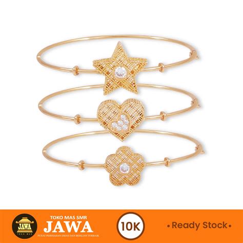 Jual Gelang Emas Bangle Trica Kadar K Toko Mas Jawa Shopee Indonesia