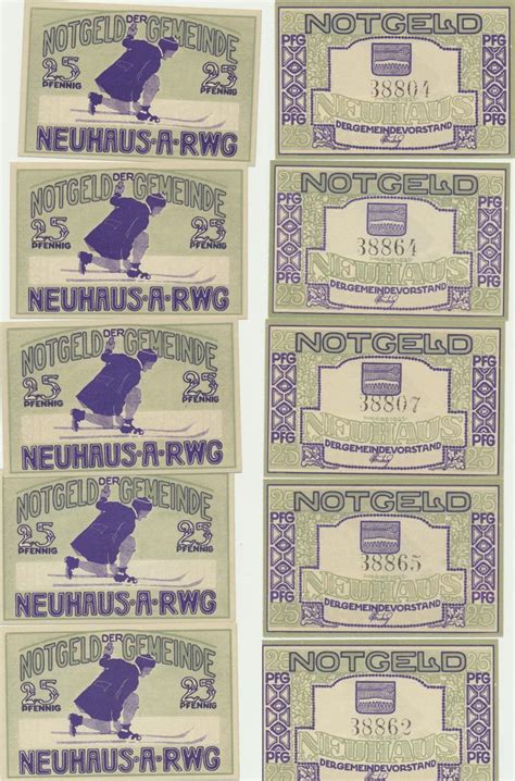 Neuhaus A Rwg Notgeldscheine Der Stadt X Pfennig Um Ma Shops