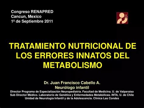 Ppt Tratamiento Nutricional De Los Errores Innatos Del Metabolismo