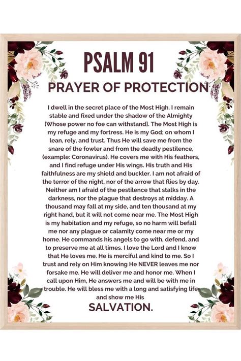 Printable Prayer Psalm 91