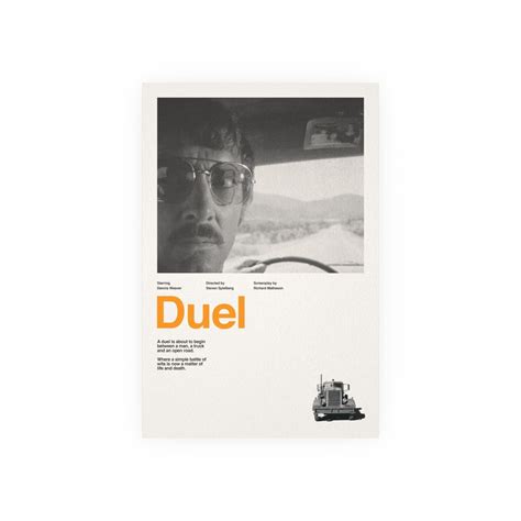 Duel Movie Poster Mid-century Inspired - Etsy