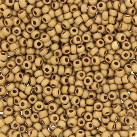 Mini rocailles 11 0 2 mm Terra Métallique Mat Doré x20g Perles Co