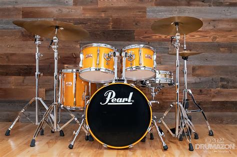 Pearl Mlx Prestige Custom 4 Piece Jazz Drum Kit Liquid Amber Reverb