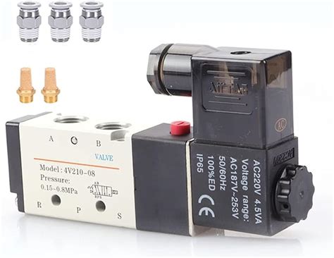 1 4 Single Solenoid Valve 5 Way 2 Position 220v Single Solenoid Valve