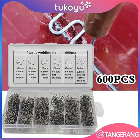 Jual 600pcs Wave Hot Stapler Staples Hot Steples Welding Plastic Welding Hot Stapler Staples
