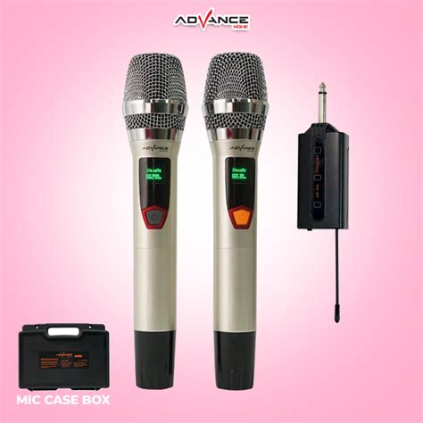 Jual Microphone Mic Advance Wireless Profesional Mic Karoke Mic