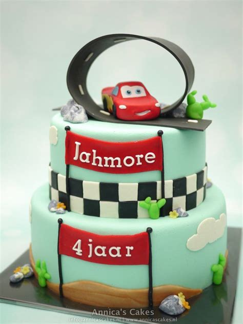 Cars Cake Cars Taart Verjaardag Taarten Taart Verjaardagstaart