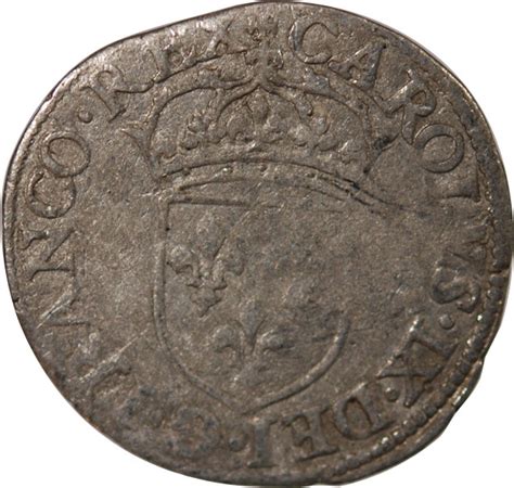 Frankreich CHARLES IX SOL PARISIS 1er TYPE 1565 G POITIERS III SS