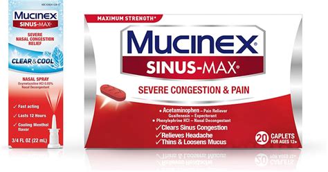 Mucinex Sinus Max Bundle Nasal Decongestant Spray Philippines Ubuy