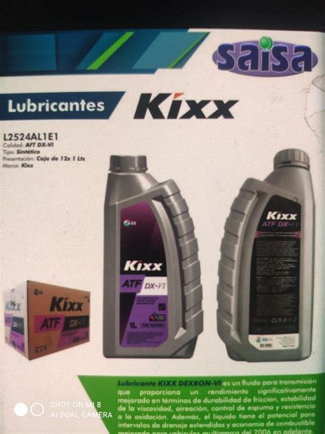 Aceite Hidromatico Dexron 6 Vi Kixx Full Sintético MercadoLibre