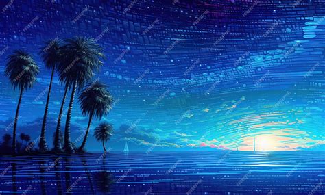 Premium Ai Image Beautiful Tropical Landscape Background Dark