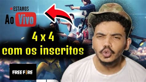 FREE FIRE AO VIVO JOGANDO INSCRITOS Thr MonstherAO VIVO YouTube