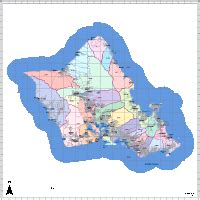 Editable Honolulu County Map - Illustrator / PDF | Digital Vector Maps