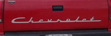 CHEVROLET old Style Script Font GM Tailgate Decal - Etsy