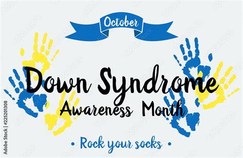 Down Syndrome Awareness Month Card Or Background Vector Illustration