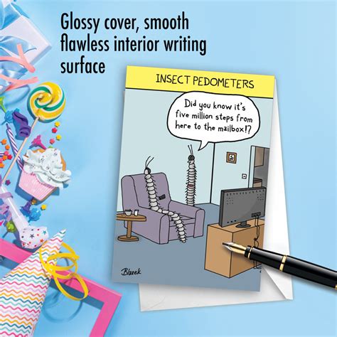 Insect Pedometers Birthday Funny Card By Dave Blazek