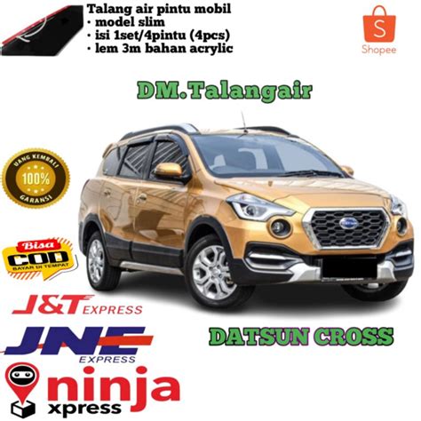 Jual Talang Air Mobil Datsun Cross Model Slim Full Set Pintu Shopee