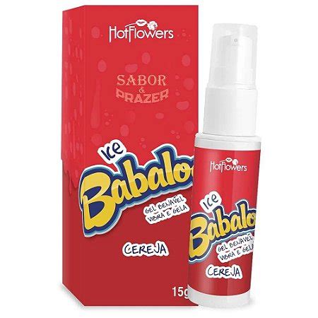 ICE BABALOO CEREJA GEL BEIJÁVEL VIBRA E GELA HOTFLOWERS Distribuidora Hot Flowers