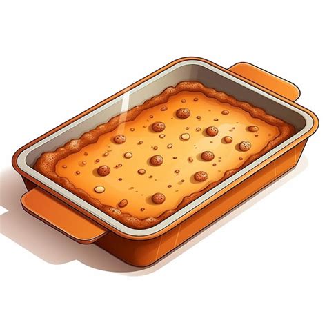 Baking Tray Baking Dish 2d cartoon illustraton on white b | Premium AI ...