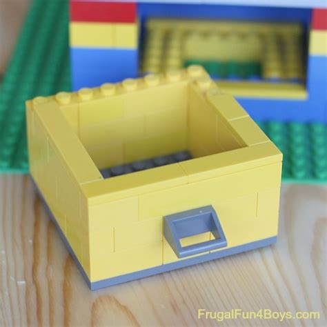 Build A Lego Desk Organizer With Working Drawers Frugal Fun For Boys