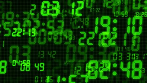 green digital clock abstract background seamless Stock Footage Video ...